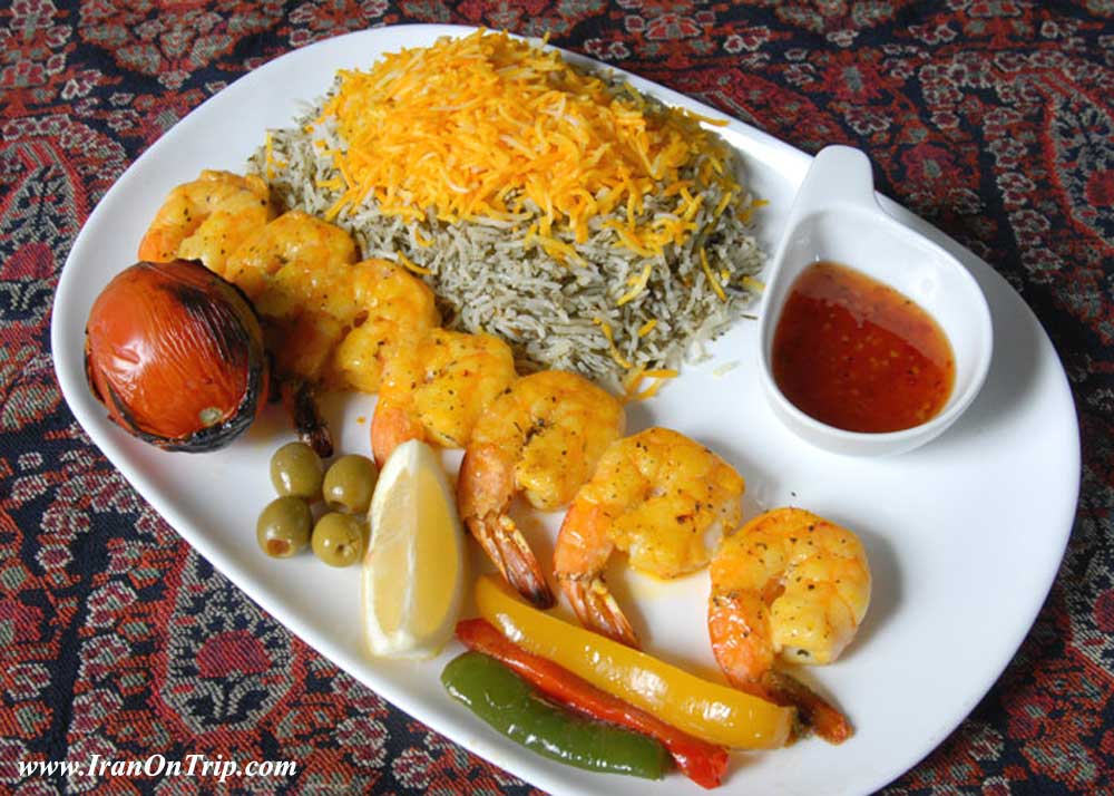 Prawn kebab - Persian Food