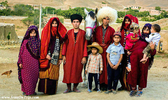 Turkman dress in Gorgan Iran