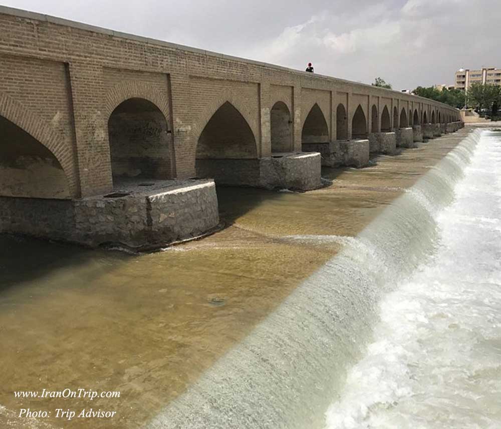 Historical marnan Bridge in Isfahan Iran